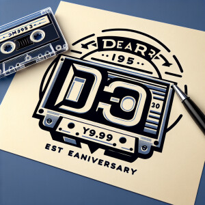 Create a logo With the letters, DM30 using a tape cassette as an...