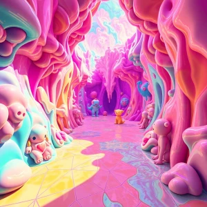 Immerse yourself in a kaleidoscopic world of futuristic neon lan...