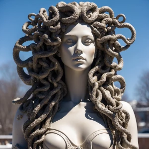 Medusa looking pretty on a cold sunny day. Full body view.