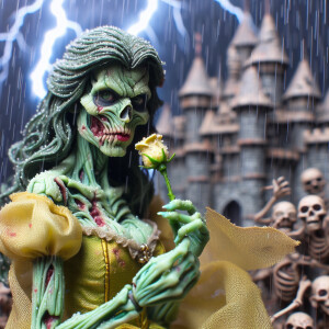 and eerie reinterpretation of Belle from Disney’s “Beauty and th...