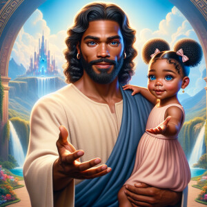 Create a 3D realistic artwork featuring the phrase 'Jesus Saves'...