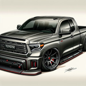 First generation toyota tundra, lowered, grey, black rims with a...