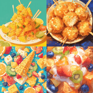 Deep fried fruits