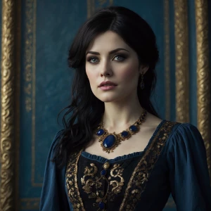 Generate a hyper-realistic image of Alice Cullen featuring her w...