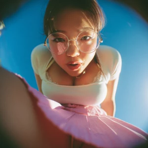 pov first person perspective of laying down looking up at my gir...