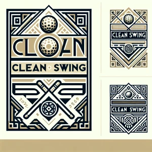 Design a logo for "Clean Swing," a luxury golf club maintenance...