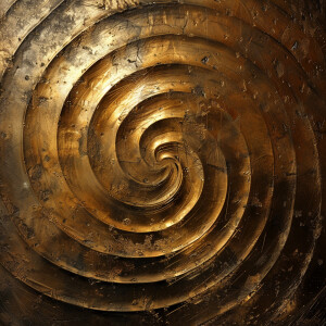 Swirling old gold background
