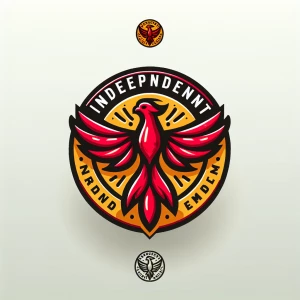 A phoenix bird tattoo style.
With red accented outline and a hin...