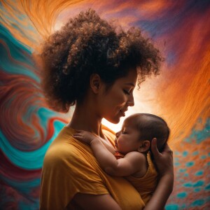 Mom is holding his baby
