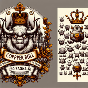 Emblem of Copper bull and minions kingdom with text CBO PASHALKO