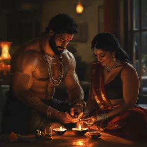 Realism style art digital.
a muscular sweaty beefy criminal cele...