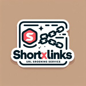 Design a logo for "ShortxLinks" URL shortener service, featuring...