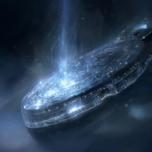 In a digital painting, a shimmering, almost ethereal digital art...