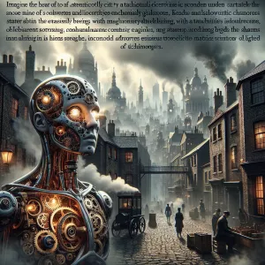 In the heart of a grim Victorian city, where the skies are perpe...