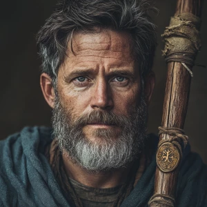 Up close face of 47 year old man that is 6’0 and weighs 140 poun...