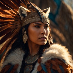 Generate an 8K ultra-HD, photorealistic image depicting a Native...