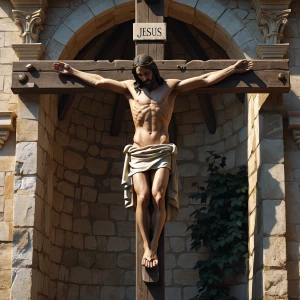 A picture of the cruxifixion of Jesus