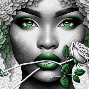 Create a visually engaging design by blending white and differen...