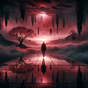 “
A dark, alternate dimension where gravity is reversed — trees...