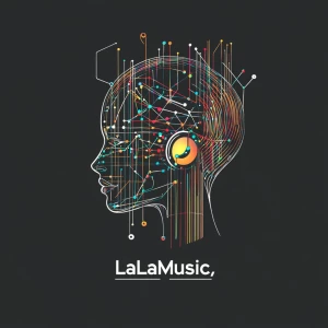 Design a logo for "LaLaMusic," an AI-powered music generation pl...