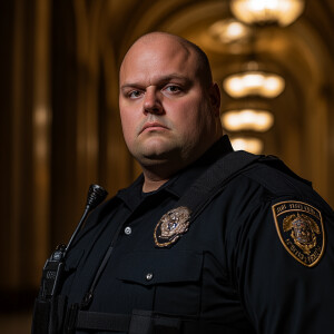 Lifesize digital photography portrait of a fully uniformed middl...