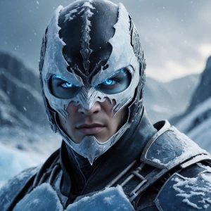 Beneath the mask, a chilling gaze, Sub-Zero’s eyes, like frozen...