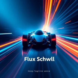 Design a sleek and futuristic template cover for 'Flux Schnell,'...