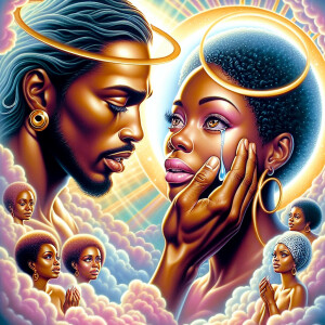 Ensure that the image distinctly represents both Jesus Christ an...