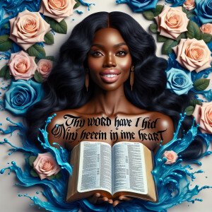 Create an image of an ultra-light-skinned African-American woman...