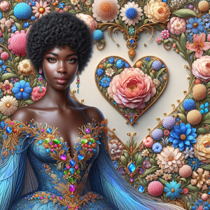 Compose a close-up image of a light-skinned African-American wom...