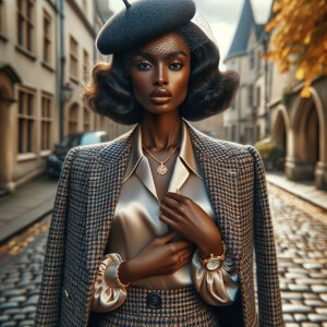 Create a digitally rendered image that depicts an African Americ...