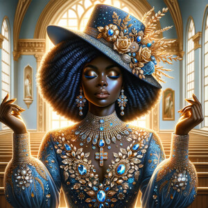 Create an illustration that embodies spirituality and a deep con...
