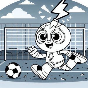 Stwórz obraz w formie kolorowanki, przedstawiającym pokemon pika...