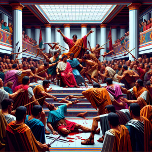 Julius Caesar was assassinated by a group of Roman senators on t...