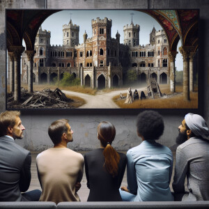 2 guys and 2 girls are looking at the screen. Which depicts the...