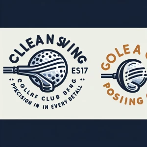 Create a sophisticated logo for "Clean Swing," offering golf club cleaning, buffering, polishing, and refinishing services. The design should embody a sleek, minimalist aesthetic, avoiding cliché and typical golf imagery. Feature the tagline "Precision in every detail" in a contemporary, readable typeface. Ensure the logo emanates a premium sporting goods feel, similar to brands like Nike, Adidas, Callaway, and Reebok, with an emphasis on simplicity, use of space, and a maximum of three colors or elements, adhering to modern logo design principles. Avoid cartoonish graphics or overly complex visuals.