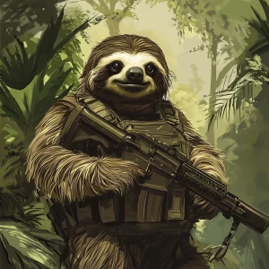 Sloths slerf meme..Slerf looks like Rambo, in GTA San Andreas an...