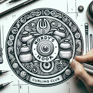 Design a logo for "Nordy's Nook," a restaurant with Nordic herit...