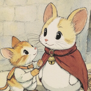 Animation, cute mouse with cat  --sref 3550027288