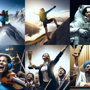 Create a visually stunning cinematic montage featuring diverse i...