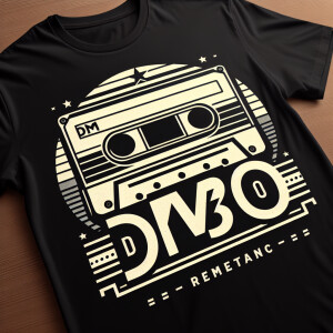 Create a logo With the letters, DM30 using a tape cassette as an...