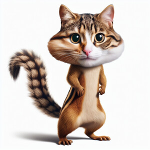 Chipmunk di film alvin berkepala kucing full body