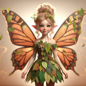 Create a cute  version of Tinker Bell with a whimsical and magic...