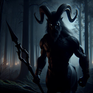 an evil centaur prowls with malevolent grace. Its eyes burn with...