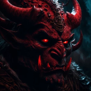 A brooding, monstrous orc of ancient lore, every feature exudes...