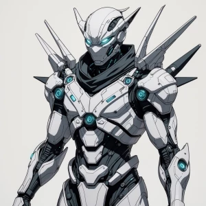 Concept sketch style "In a futuristic world, a ninja warrior cla...