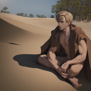 man in a dune