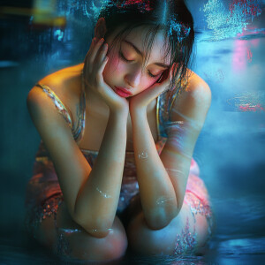 Taken on an iPhone 16 a portrait of a woman embarrassed and blus...