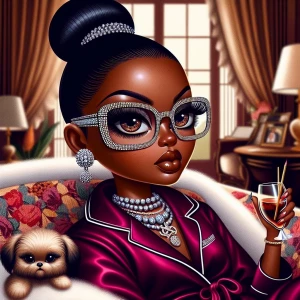 Create an image of a modern African-American, Betty Boop reimagi...