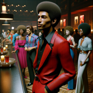 3-D image of a handsome light skin young African-American male h...